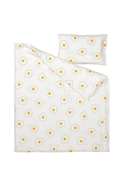IKEA Baby Bedding Set, White-Yellow, 60X120 cm