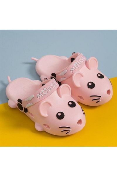 Superbaby Papuci din cauciuc pentru fetite - Soricelul roz