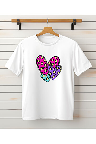 ASELİNDA Футболка з принтом серця для мами і доньки -комбінація (ЦЕ ОКРЕМИЙ ТОВАР, ДЛЯ КОМБІНАЦІЇ ДОДАЙТЕ 2 ШТУКИ В КОШИК)