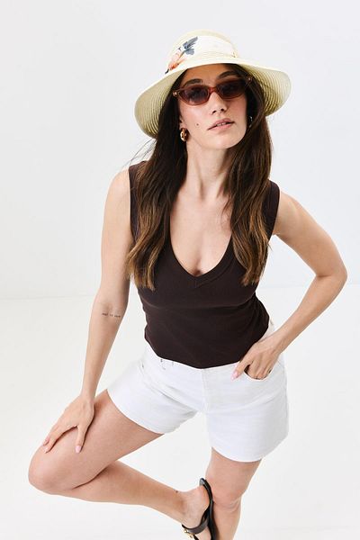 C&City Visor Straw Beach Hat Y25730-29 Cream