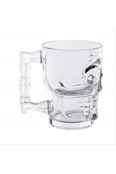 PUFO Glass beer mug, skull shape, 500 ml, Pufo