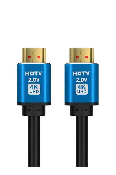 Generic كابل HDMI 4K بطول 5.0 متر - HDTV Premium 2.0 - موصل مطلي بالذهب عيار 24 قيراطًا، مصنوع من سبائك الألومنيوم عالي السرعة