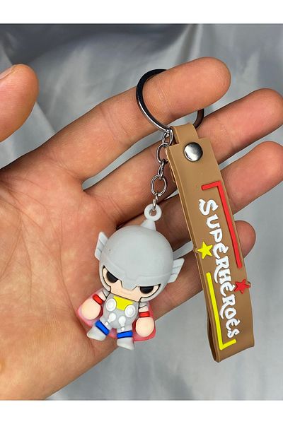 nss sky rock 3D Silicone Keychain Superhero Figure Keychain