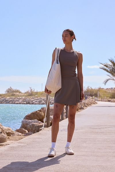Oysho Skirt trousers with soft-touch modal and buckle