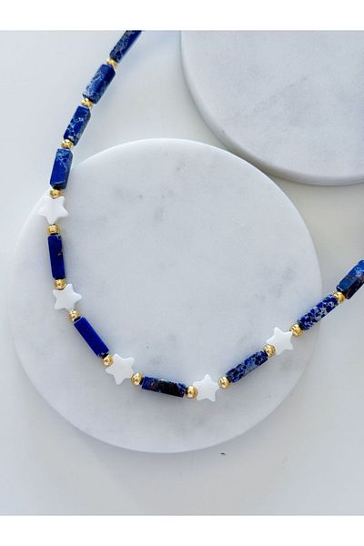 CHARMLUCKY Lapis-Star Necklace