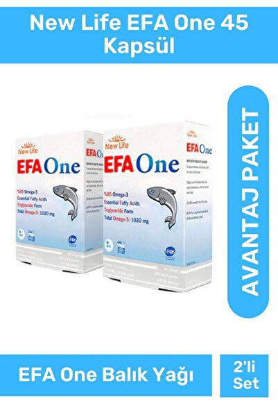 New Life Efa One Omega-3 45 Kapsül 2 Adet