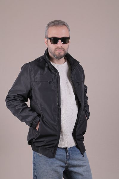 OHEPMODA Водоустойчиво мъжко сезонно яке с детайл на яка