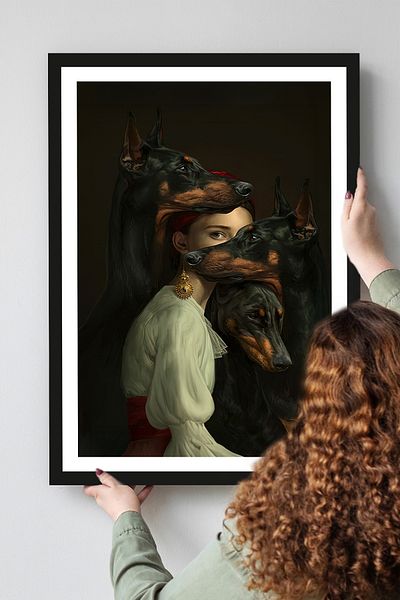 Cadran Τραπέζι MDF με σχέδιο σκύλου