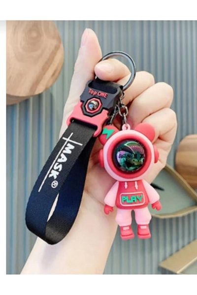 MATMEL 1pc 3d astronaut keychain phenomenon key ring accessory