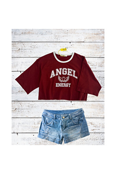 Mood Lab Μπλουζάκι Angel Printed Oversize Crop