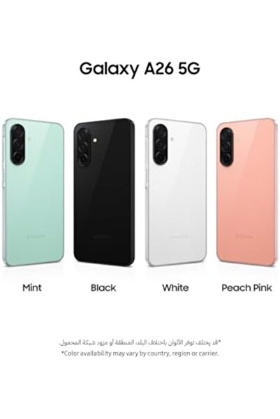 Samsung Galaxy A26 5g, Android Smartphone, 256gb Storage, 8gb Ram, Peach Pink, 50mp Camera