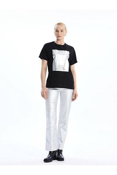 LC Waikiki Tricou pentru femei cu imprimeu cu gâtul rotund (S5)