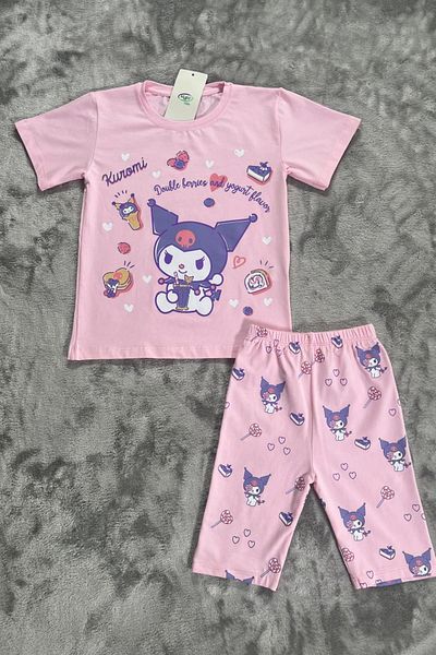 NEWKİDS Printed Capri Girl's Suit