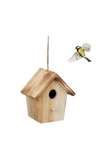 Relaxdays Căsuță decorativă pentru păsări din lemn, Relaxdays, balcon sau ter...