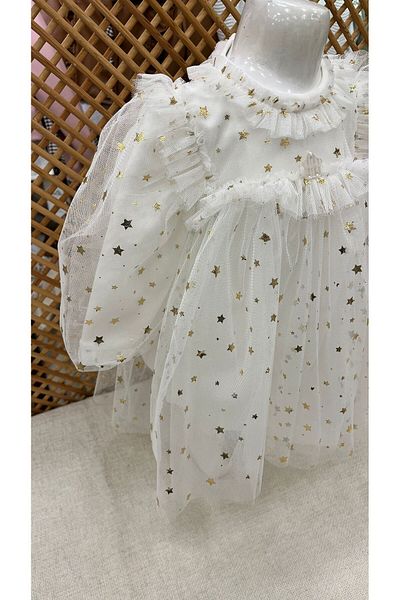 Babydola Baby Girl Star Tulle Birthday and Party Dress