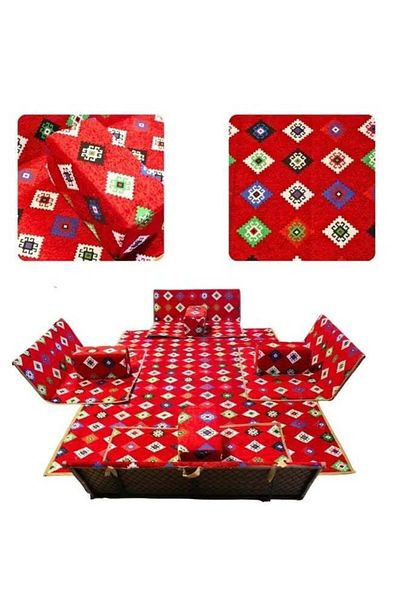unbranded Traditional Floor Sitting Set (9 Pieces) for Travel and Outdoor Camping