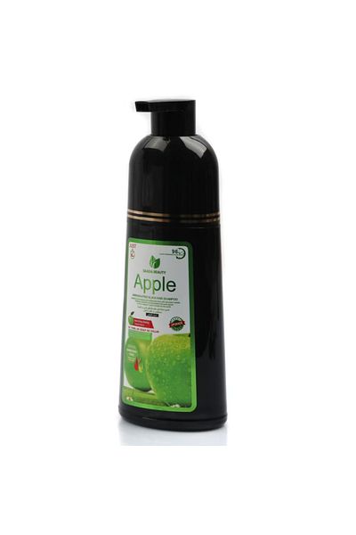 SAADA BAUTY Apple Black Natural Ammonia-Free Hair Dye Shampoo with Green Apple Extract 400ml