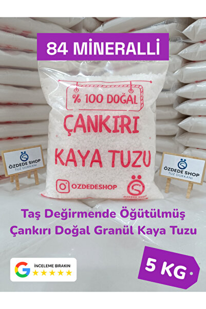 Özdede Shop Doğal Çankırı Granül Kaya Tuzu 5kg Turşu ve Salamura da