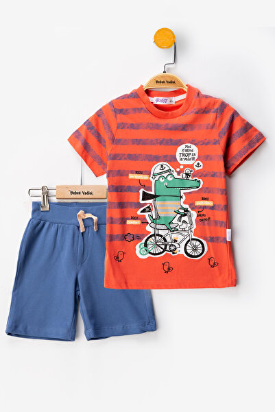 Bebek Vadisi Baby Boy Bottom Suit Boy's Summer Suit Baby Boy Shorts Suit Baby Boy's Double Suit