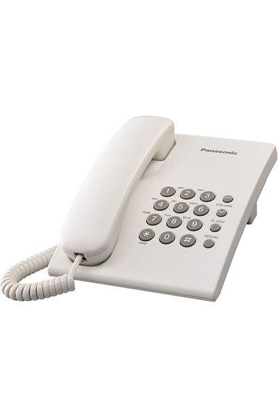 PANASONIC Corded Telephone - White Kx-Ts500