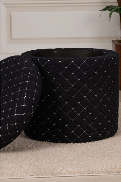 PUFMANYA LAVİNYA KAPİTONE KUMAŞ KIRMIZI SANDIKLI LARGE PUF KOLTUK