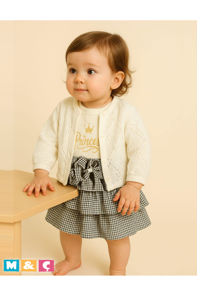 MÇ FAMİLY STORe KIZ ÇOCUK HIRKALI KAZAYAĞI 3LÜ ELBİSE TAKIM 1-2-3 YAŞ