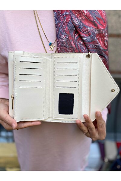 H&D COLLECTİON Wallet Hand Portfolio Bag with Ankle Strap, Coin Compartment, Phone Compartment