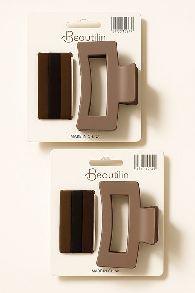 Srctech Set of 2 Rectangular Latch Buckles and Hair Rubber Buckles