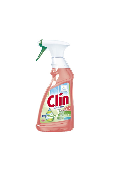 Clin Window Cleaning Solution, Pro Nature Grapefruit, 500ml