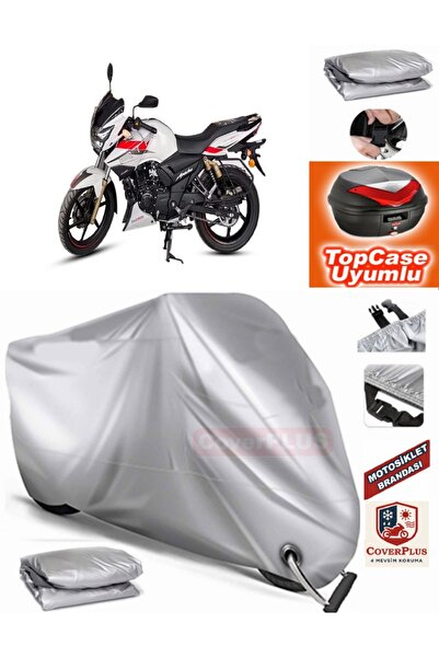 MotoEN Gray Lock Compatible Tvs Apache Rtr 180 Tarpaulin Topcase Rear Bag Com...