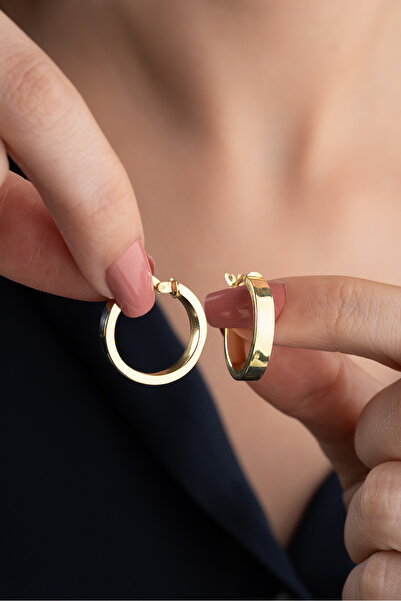 Silvano Jewelry 925 Ayar Gümüş Taşsız Halka Küpe