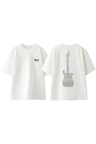 THEWERT Tricou supradimensionat alb din bumbac cu imprimeu pe spate Pink Floy...