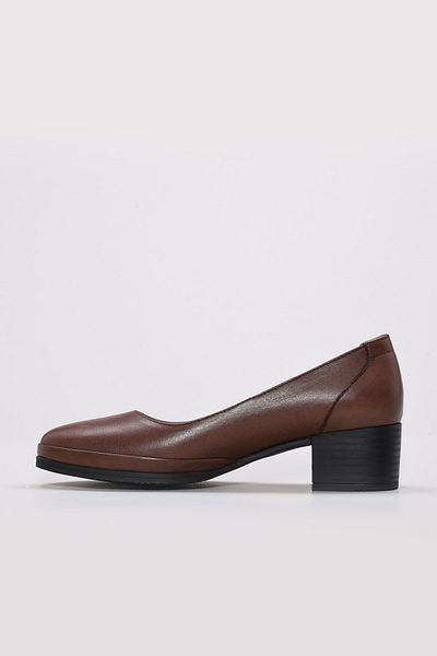 FAST STEP Genuine Leather Women's Thick Heeled Shoes 889Za5065