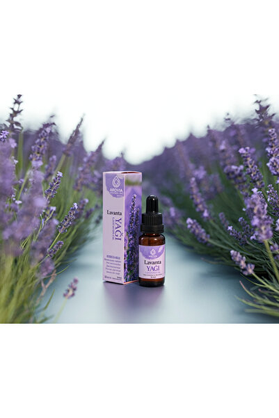 AROVIA Aromatherapy زيت اللافندر الطبيعي 20 مل في زجاجة زجاجية مع قطارة