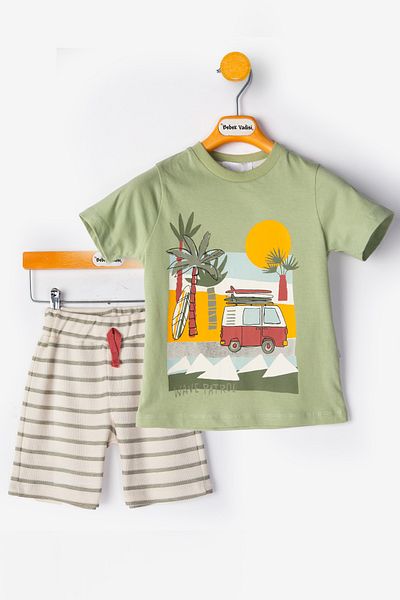 Ofislot Baby Boy Double Suit Baby Boy Shorts Suit Baby Boy Bottom Suit Boy's Summer Suit