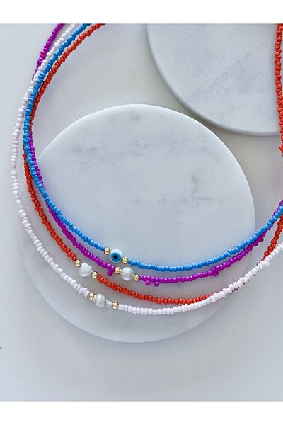 CHARMLUCKY 4-Piece Bead Necklace Combination
