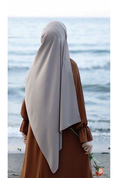 FRESCO SCARFS Hijab Hijab Medina Silk Shawl*μπεζ