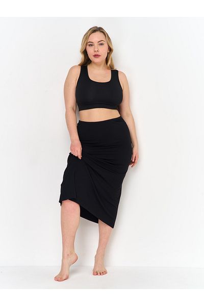 LİRONA 26975 A+ Quality Viscos Fabric - Non-Wrinkle Knee Length Long Skirt Lining Jupon Petticoat
