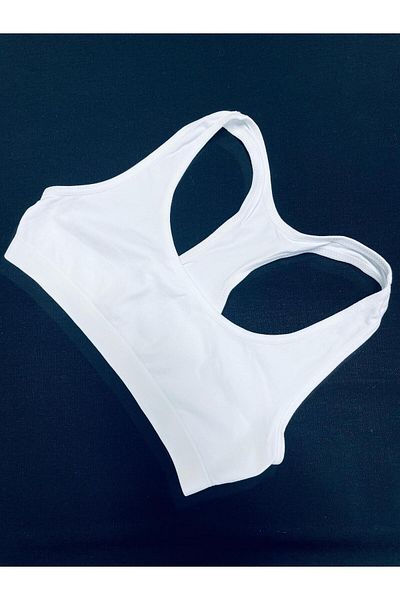 qopqoq Young Girl's Non-Padded Lycra Training Bra Half Tank Top