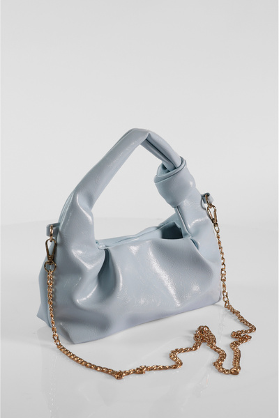 DENSİLA Kadın Mavi Mini Zincirli El Ve Omuz Çantası