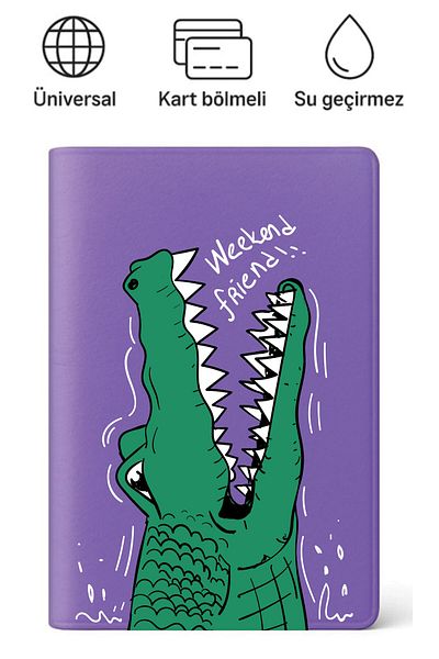 ADACASE Passport Cover Passport Holder Patterned Passport Container Waterproof Crocodile