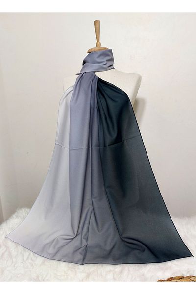 REMOMODA Chiffon Silky Shawl Gradient Model Wrinkle Free Non Slip Supple-Soft High Quality