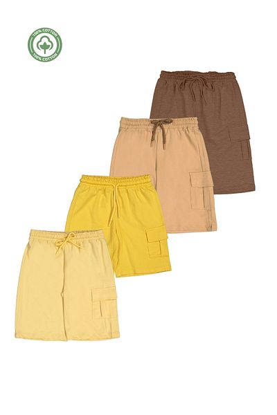 Divonette Girls Boys Cotton Shorts Set of 4 -Children's Clothing