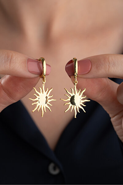 Silvano Jewelry 925 Ayar Gümüş Güneş Küpe