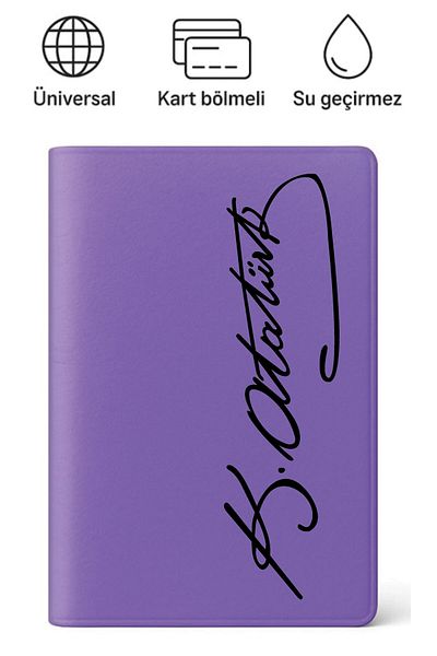 ADACASE Passport Cover Passport Holder Patterned Passport Container Waterproof Ataturk
