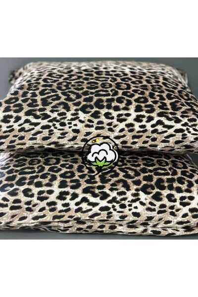 vippazar 2 Pillowcases Leopard Pattern 100% Cotton Natural Cotton Luxury Case