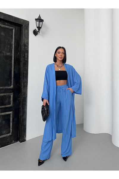 alenmoda Long Loose Kimono Suit