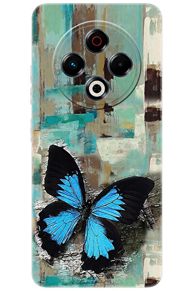 TECNO Spark 30 (KL6) Uyumlu Kılıf Desen Baskılı Silikon Kelebek Resim STK:549...