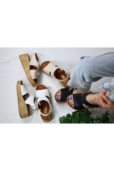asmi shoes White Cork Sole Orthopedic Sandals