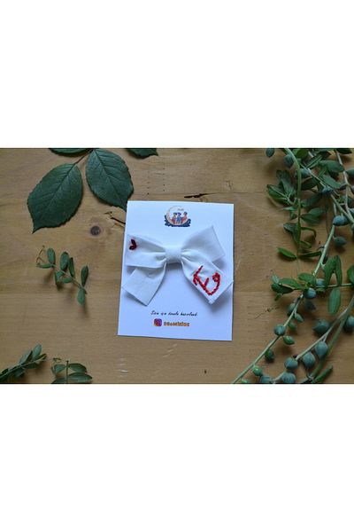 EGOMİ Letter Embroidered Clip Buckle (E) Letter
